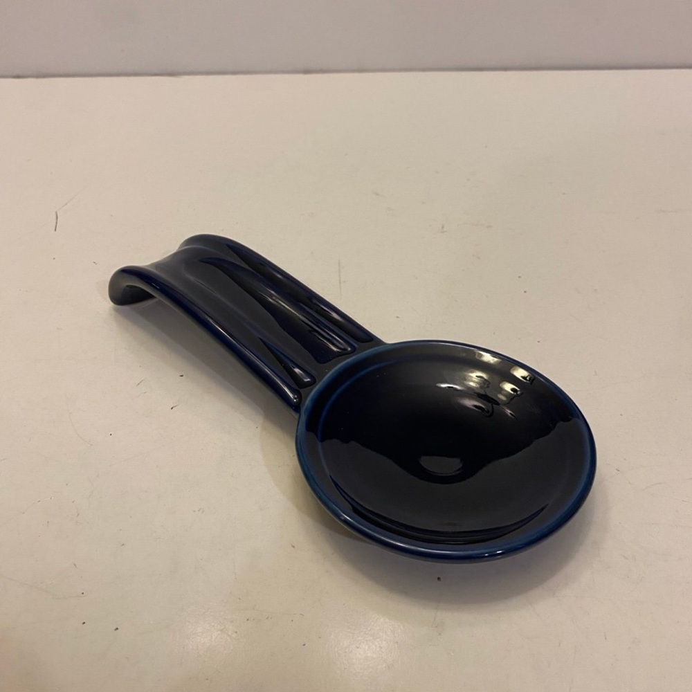 Vintage Fiesta Fiestaware Cobalt Blue Spoon Rest Collectible Kitchen Decor